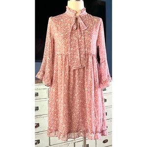 Misa Los Angeles Pink Floral Dress XS